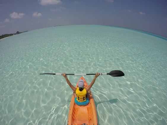 caiaque no Anantara Dhigu