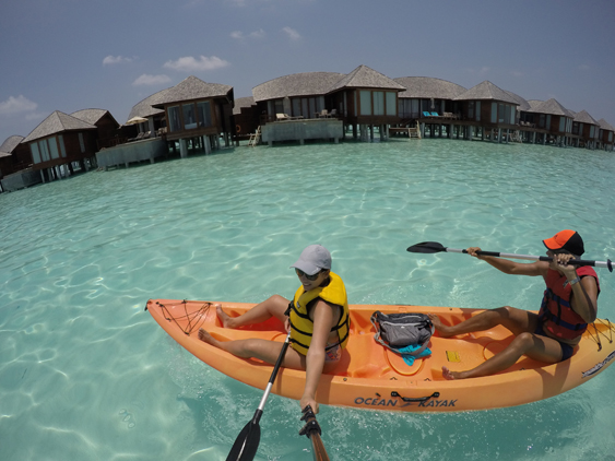 caiaque no Anantara Dhigu