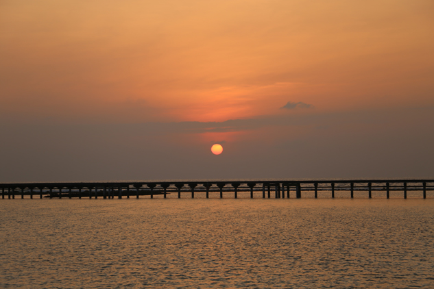 Nascer do sol visto do nosso bangalô