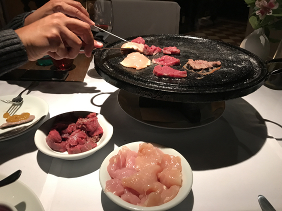 fondue de carne e frango
