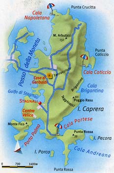 15-sardegna- isola di caprera- mappa