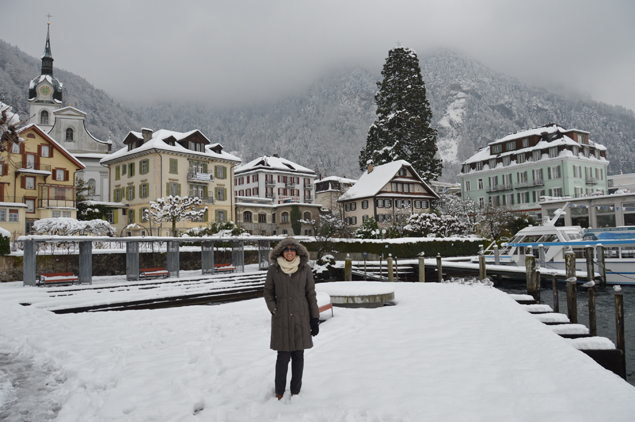 Inverno em Weggis (lago Lucerna)