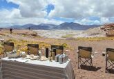 Nosso almoço no Salar de Talar organizado pelo Hotel Explora Atacama