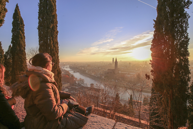Entardecer em Verona